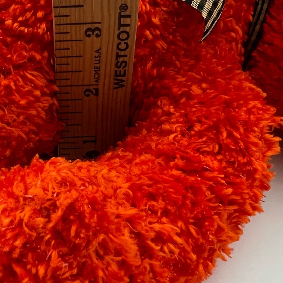 Tri Russ Trick Or Treat Shimmering Orange Plush Teddy Bear Brown Gingham Bow - Picture 6 of 9